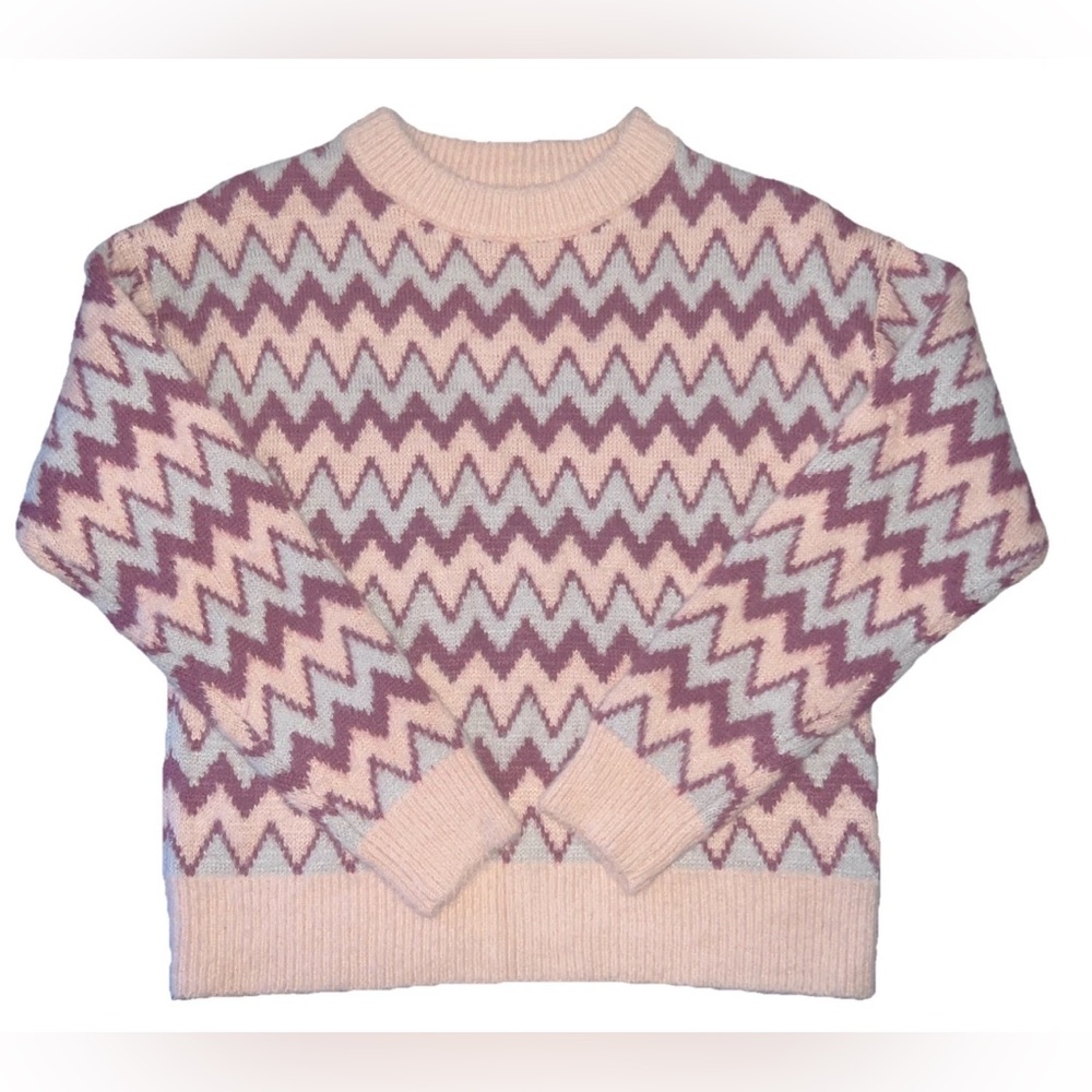 Forever 21 Zigzag Knit Sweater in Pink and Purple